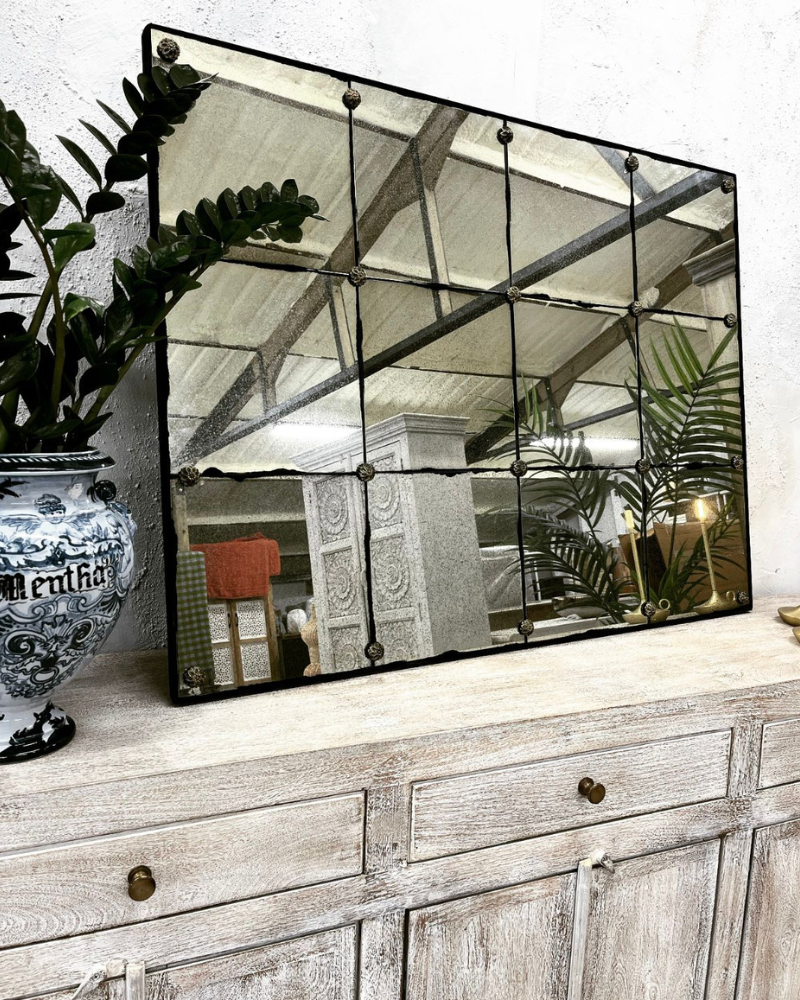 Foxed Panelled French Café Mirrors