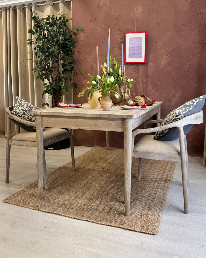 Mango Wood Dining Table & Chairs – Natural Finish (Buy Separately or as a Set)
