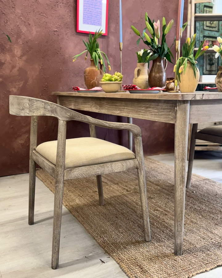 Mango Wood Dining Table & Chairs – Natural Finish (Buy Separately or as a Set)