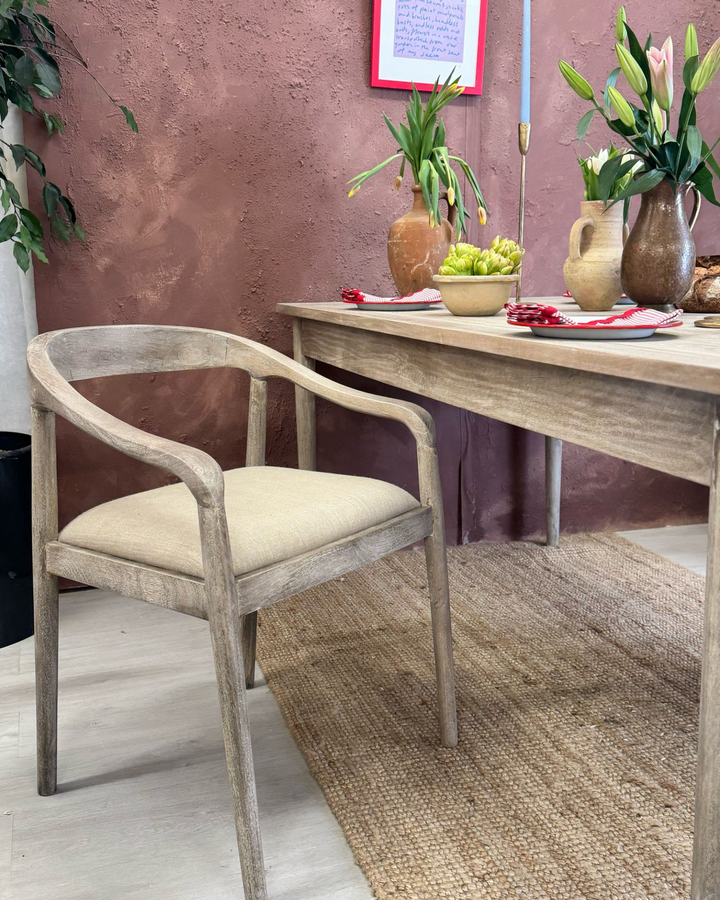 Mango Wood Dining Table & Chairs – Natural Finish (Buy Separately or as a Set)