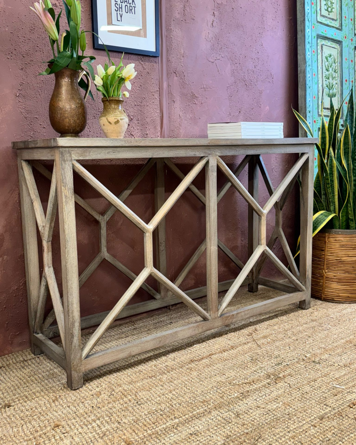 Contemporary Mango Wood Console Table