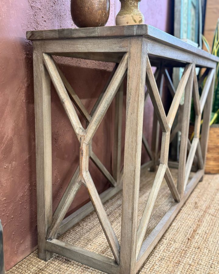 Contemporary Mango Wood Console Table