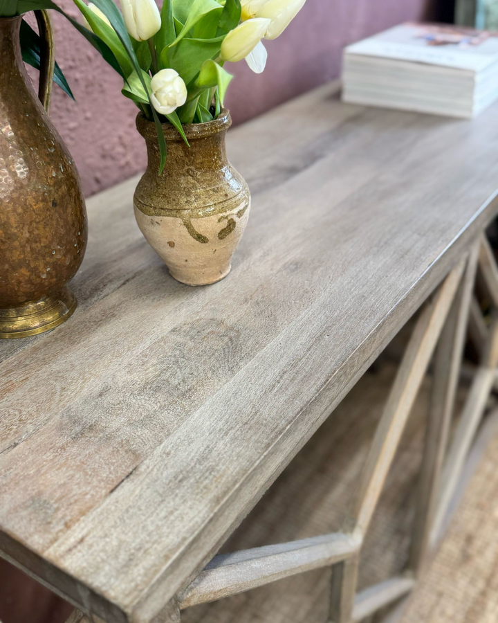 Contemporary Mango Wood Console Table