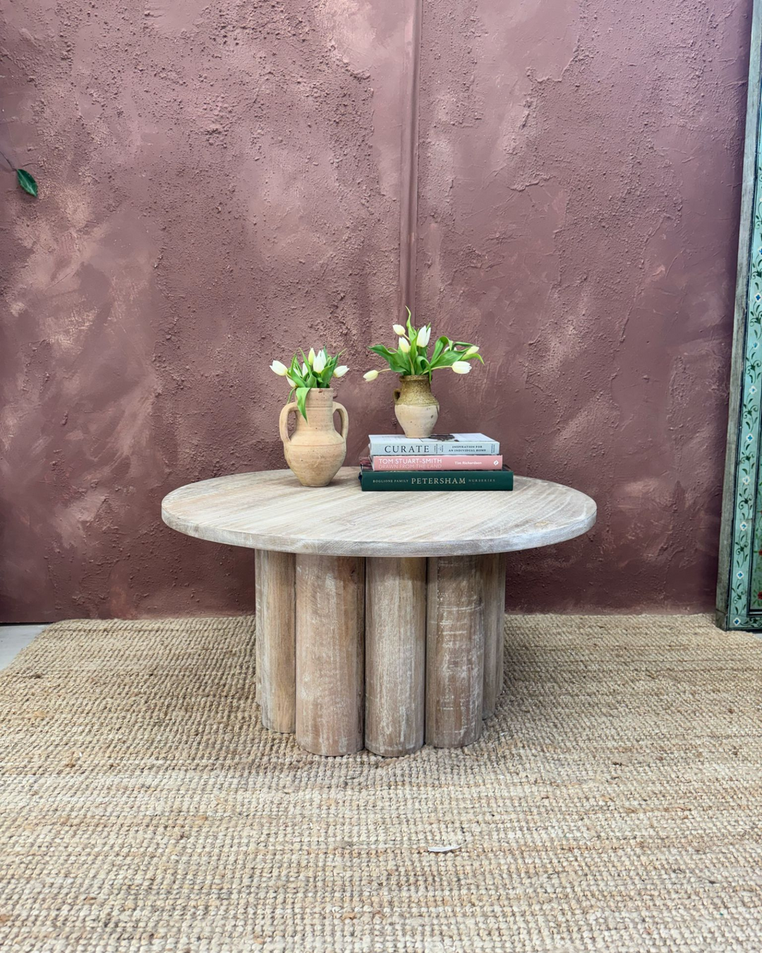 Mango Wood Coffee Table – Bleached & Limewashed Finish