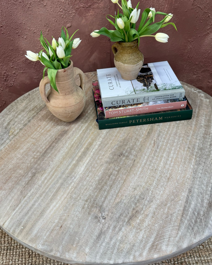 Mango Wood Coffee Table – Bleached & Limewashed Finish