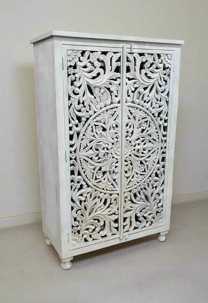 Beautiful Hand Carved Mango Wood Wardrobe