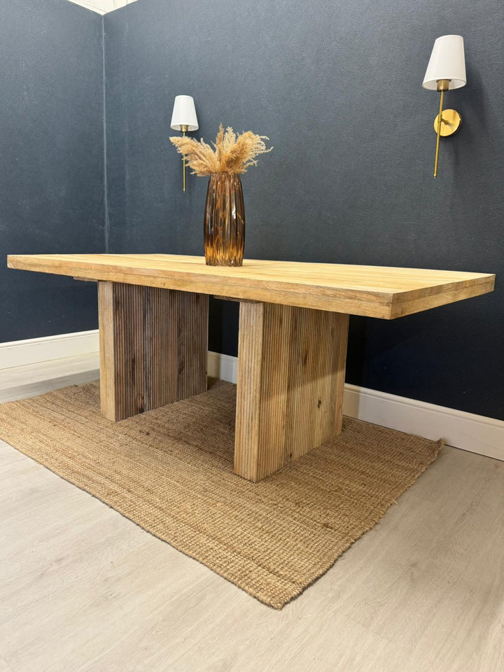 Mango Wood Dining Table – Sandblasted Sunbleached Finish