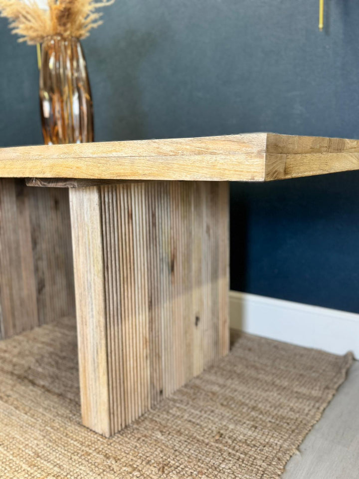 Mango Wood Dining Table – Sandblasted Sunbleached Finish
