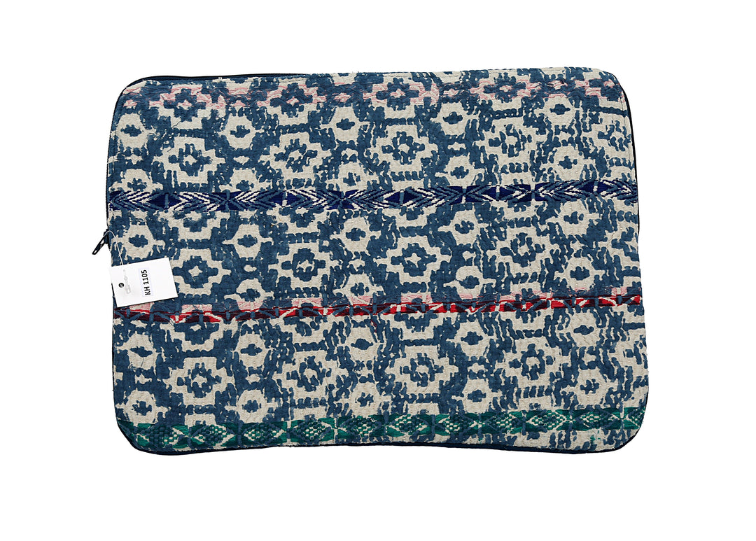 Artisan Indigo Kantha Sleeve – Multicolour Stitching