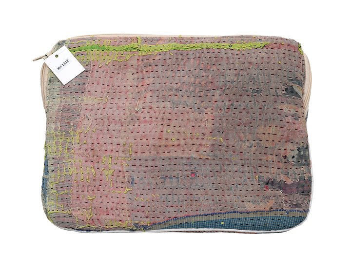 Kantha Tablet Sleeve – Blush Faded Kantha Stitch (10")