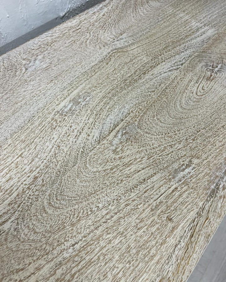 long whitewashed sideboard