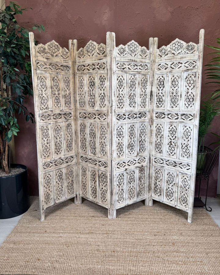 Hand-Carved Vintage Room Dividers / Screen