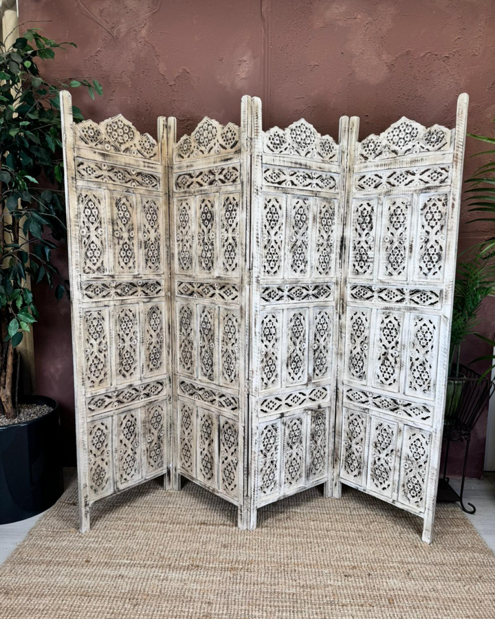 Hand-Carved Vintage Room Dividers / Screen