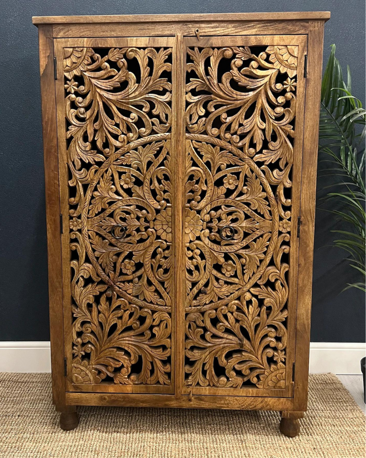 Beautiful Ornated Carved Armoire