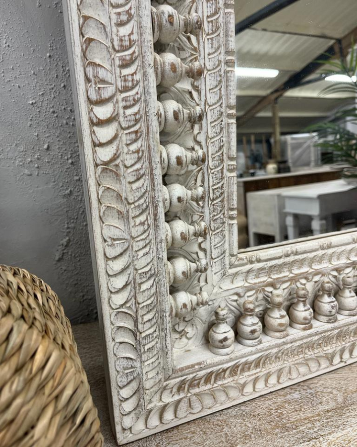 Hand Carved Indian Wall Mirror