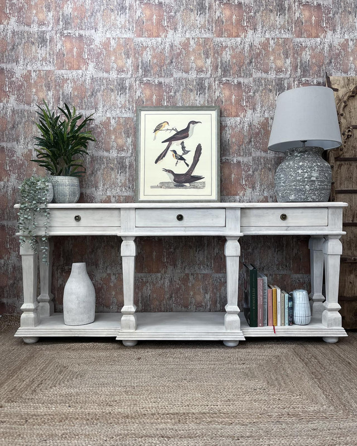 Long 3 Drawer Console Table