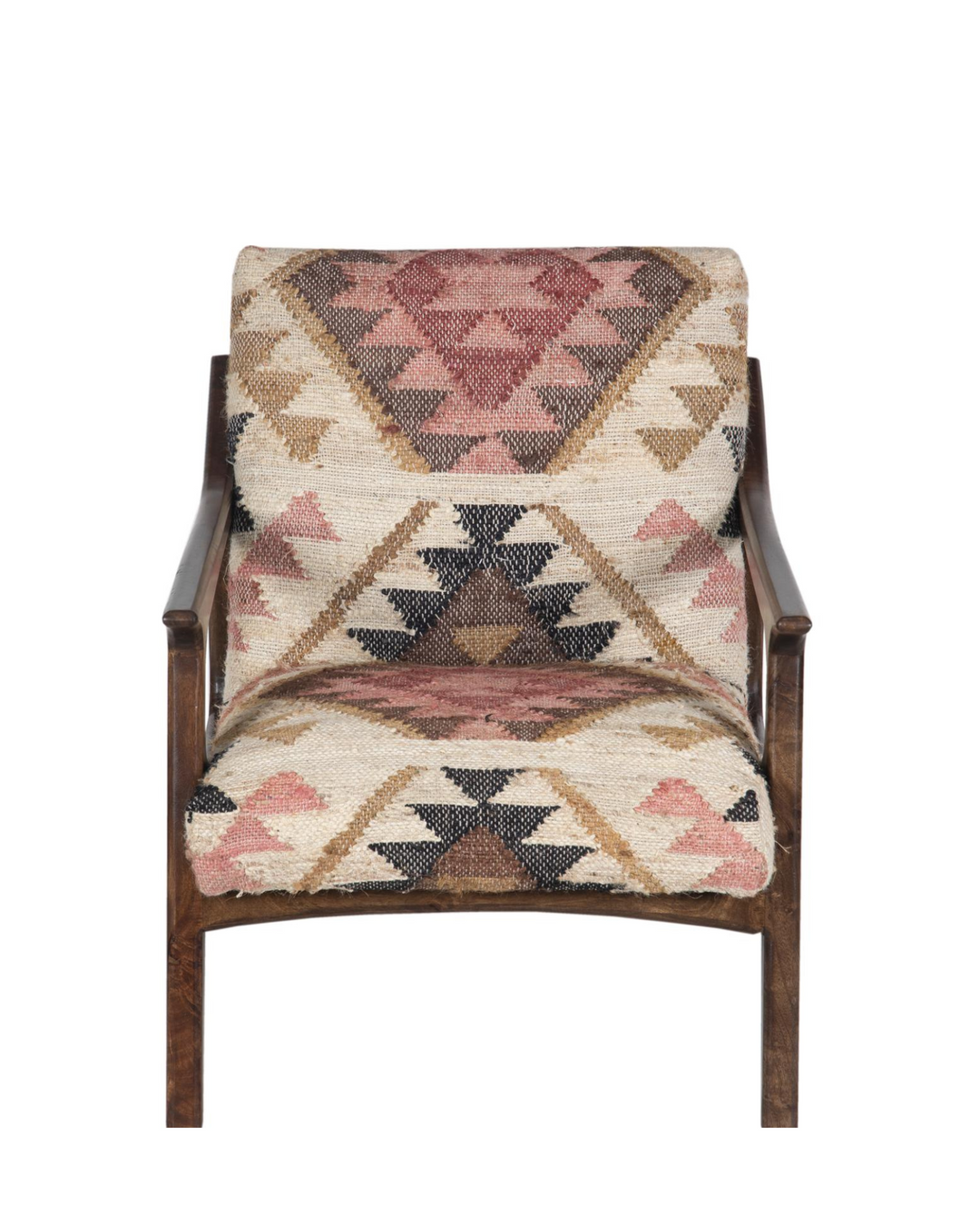 Kilim Upholstered Mango Wood Armchair