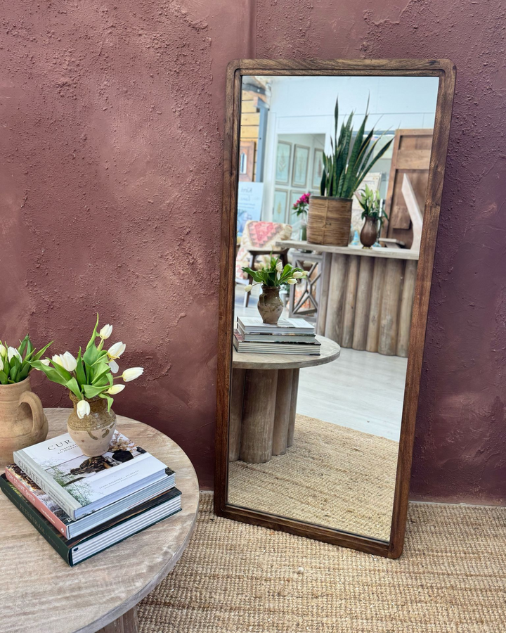Mango Wood Wall or Floor Mirror – Natural Grain Finish