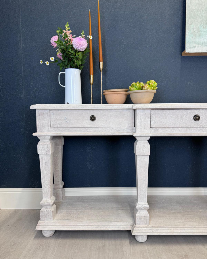 Long 3 Drawer Console Table