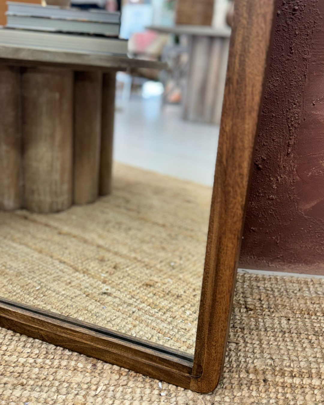 Mango Wood Wall or Floor Mirror – Natural Grain Finish