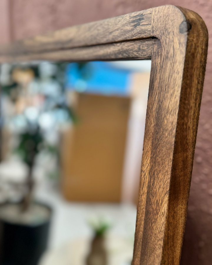 Mango Wood Wall or Floor Mirror – Natural Grain Finish