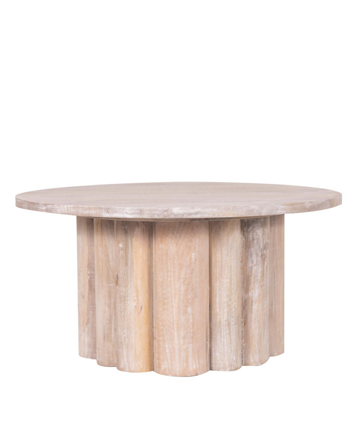 Mango Wood Coffee Table – Bleached & Limewashed Finish