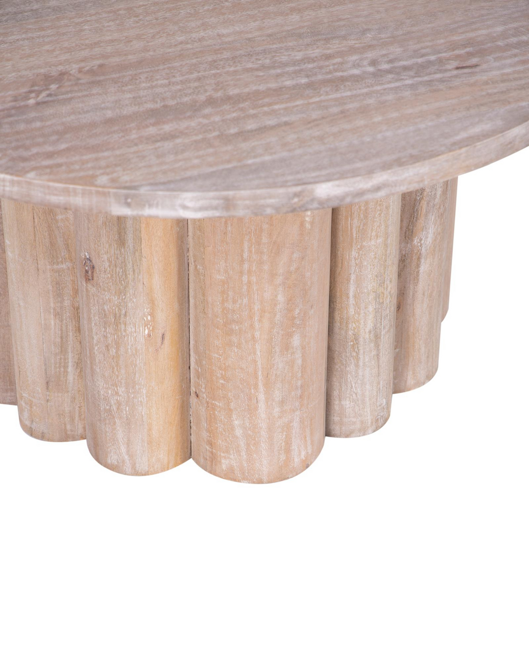 Mango Wood Coffee Table – Bleached & Limewashed Finish