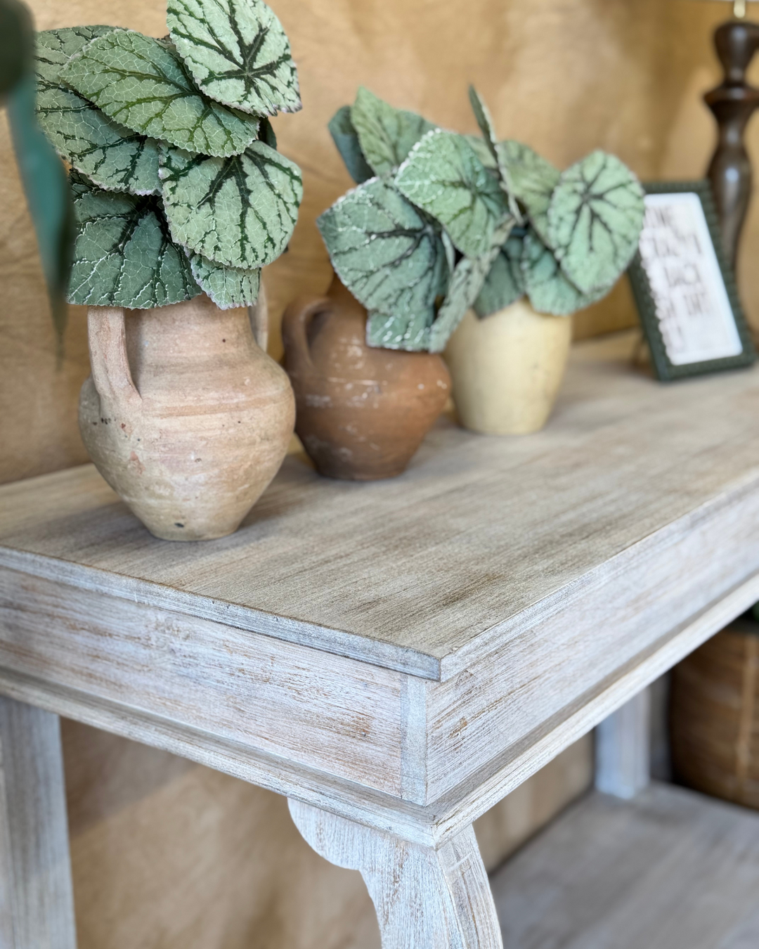 Elegant Hand-Carved Mango Wood Console Table