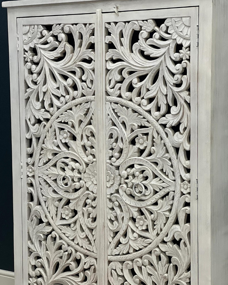 Beautiful Hand Carved Mango Wood Wardrobe