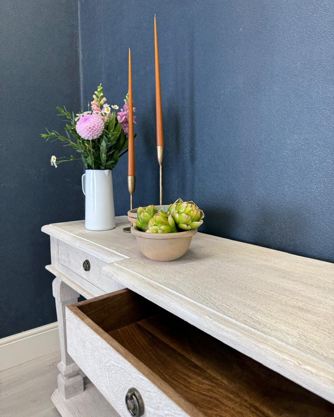 Long 3 Drawer Console Table