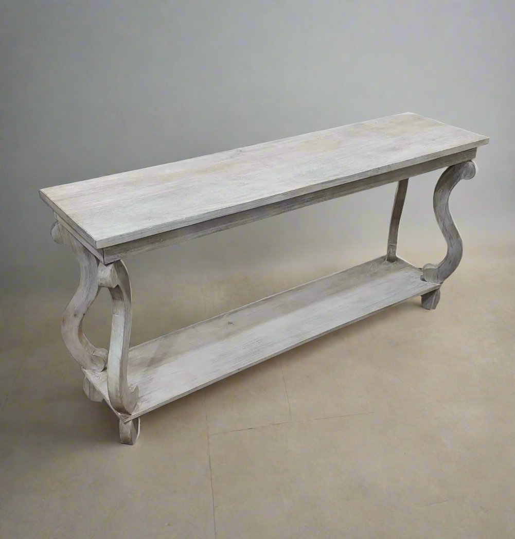 Hand Carved Mango Wood Console Table