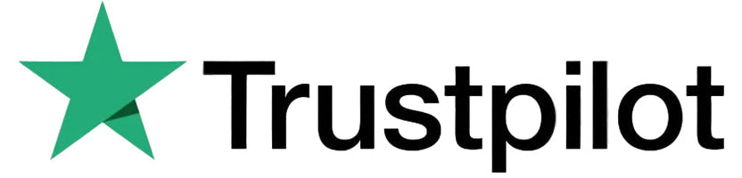 Trustpilot logo with a green star on a transparent background