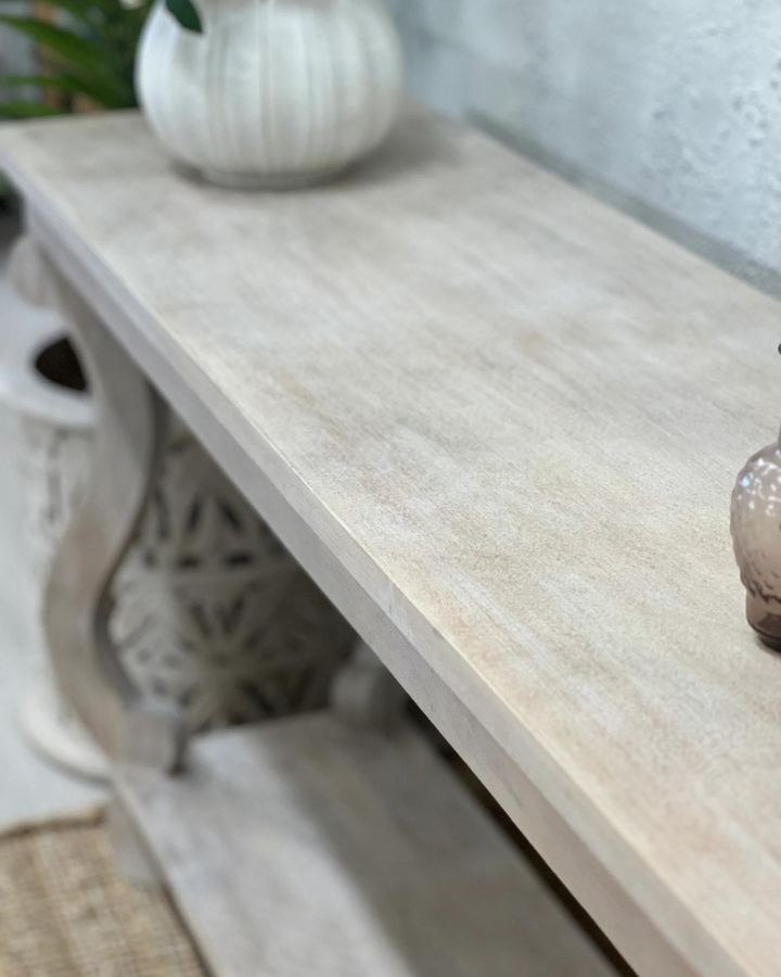 Hand Carved Mango Wood Console Table