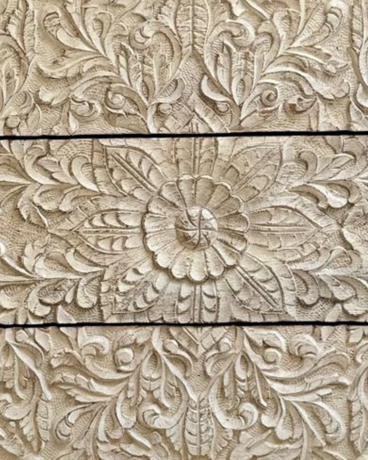 Whitewashed Mango Wood 3 Drawer Chest of Drawers