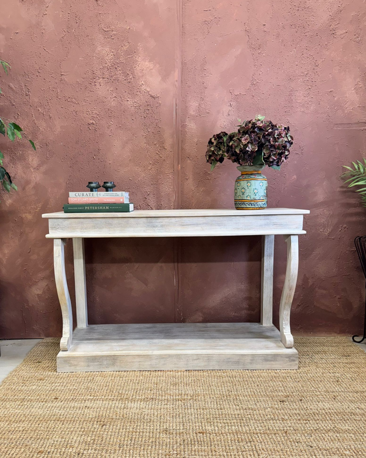 Elegant Hand-Carved Mango Wood Console Table