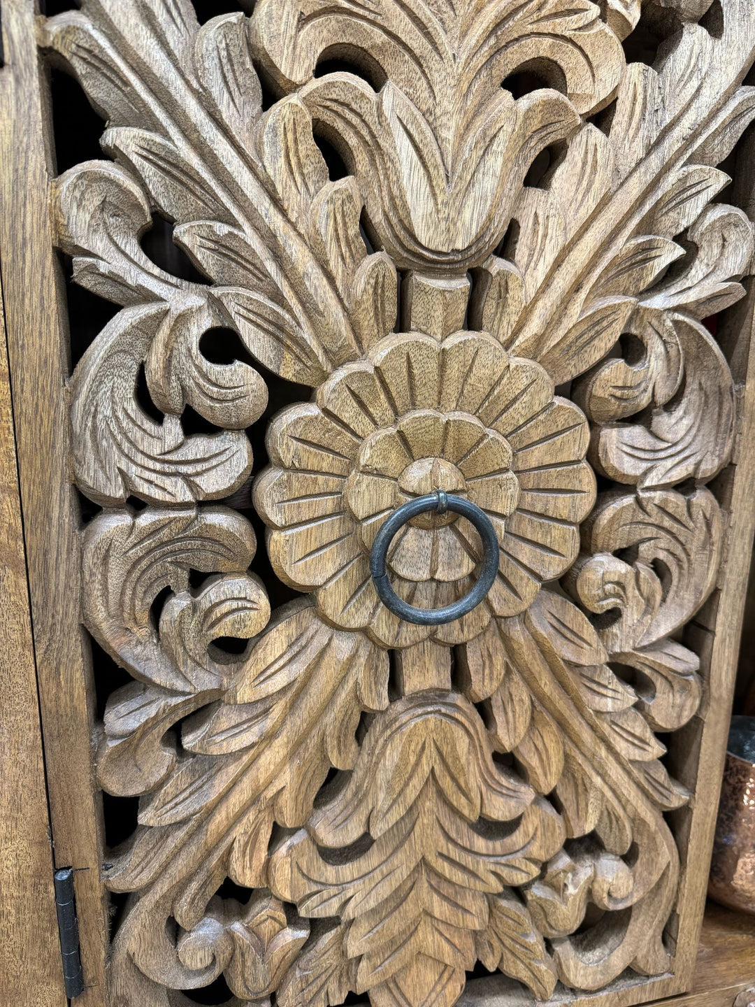 Exquisite Hand-Carved Mango Wood Sideboard