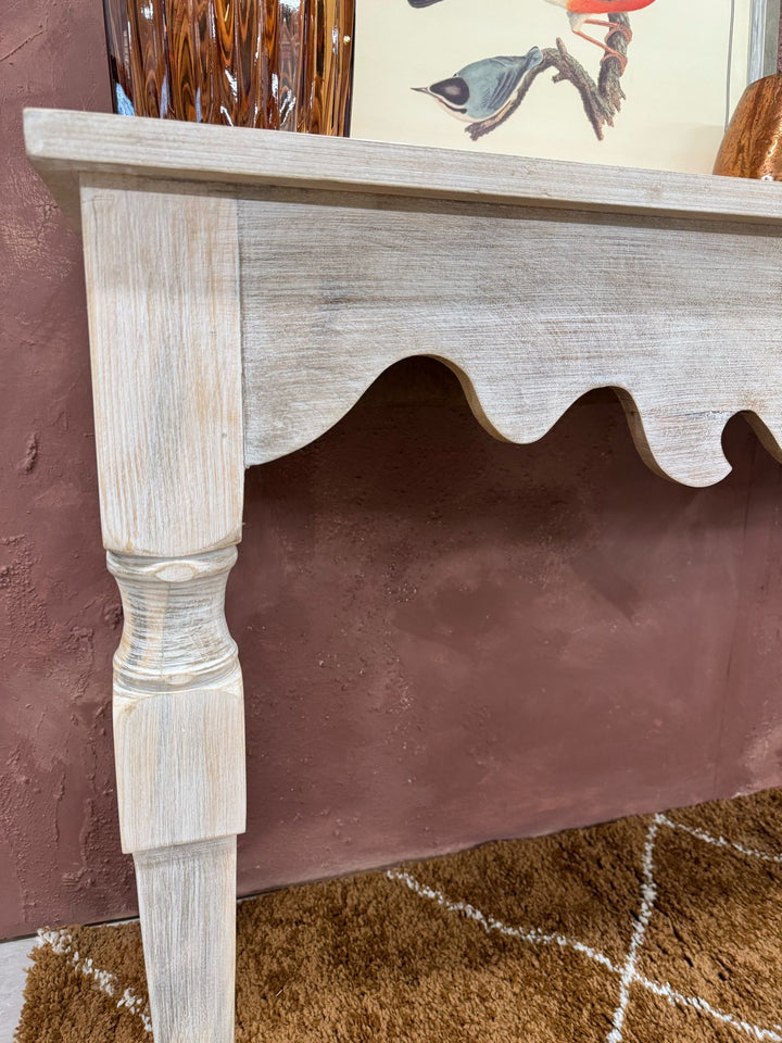 Hand Carved Mango Wood Console Table