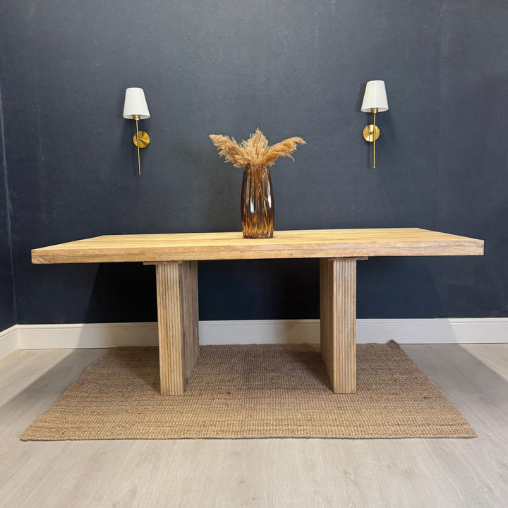 Mango Wood Dining Table – Sandblasted Sunbleached Finish