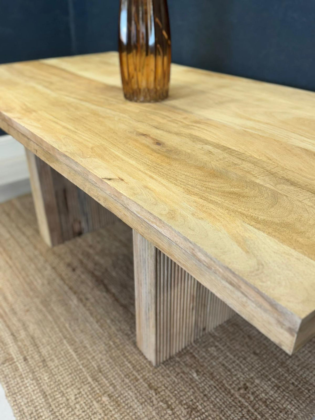 Mango Wood Dining Table – Sandblasted Sunbleached Finish