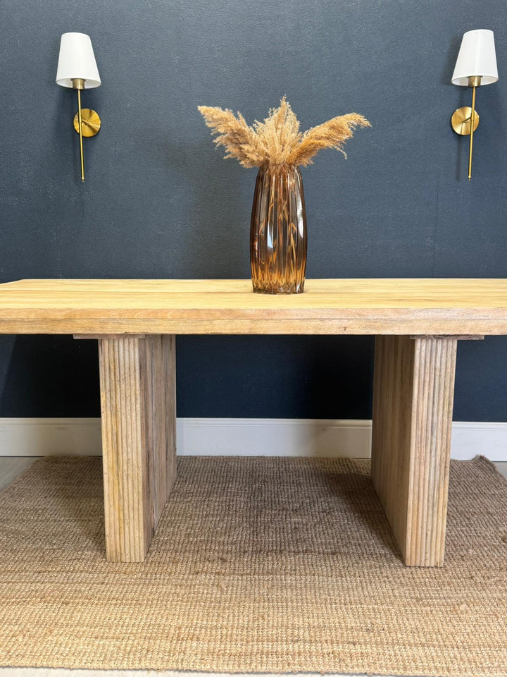 Mango Wood Dining Table – Sandblasted Sunbleached Finish
