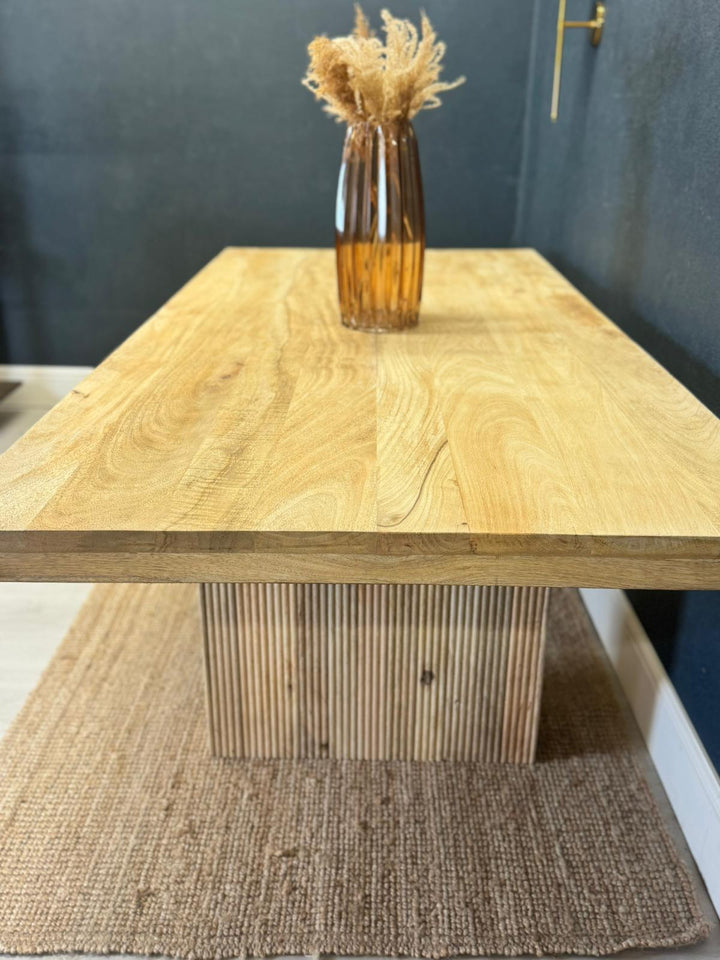 Mango Wood Dining Table – Sandblasted Sunbleached Finish