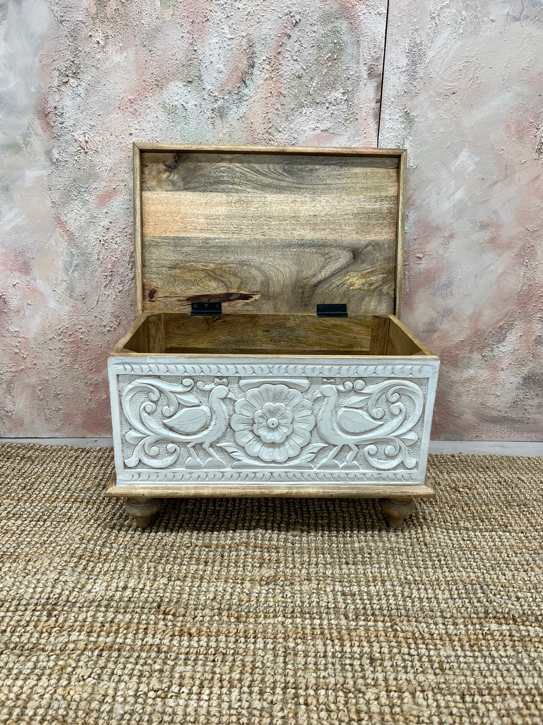 MANGO STORAGE BOX WITH PEACOCK