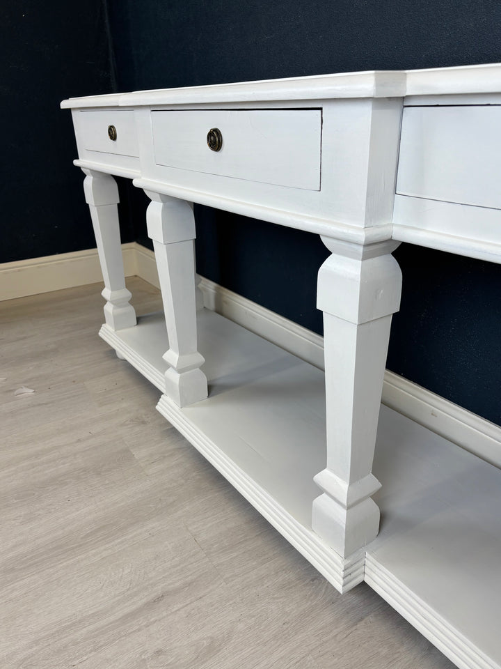 Long 3 Drawer Console Table