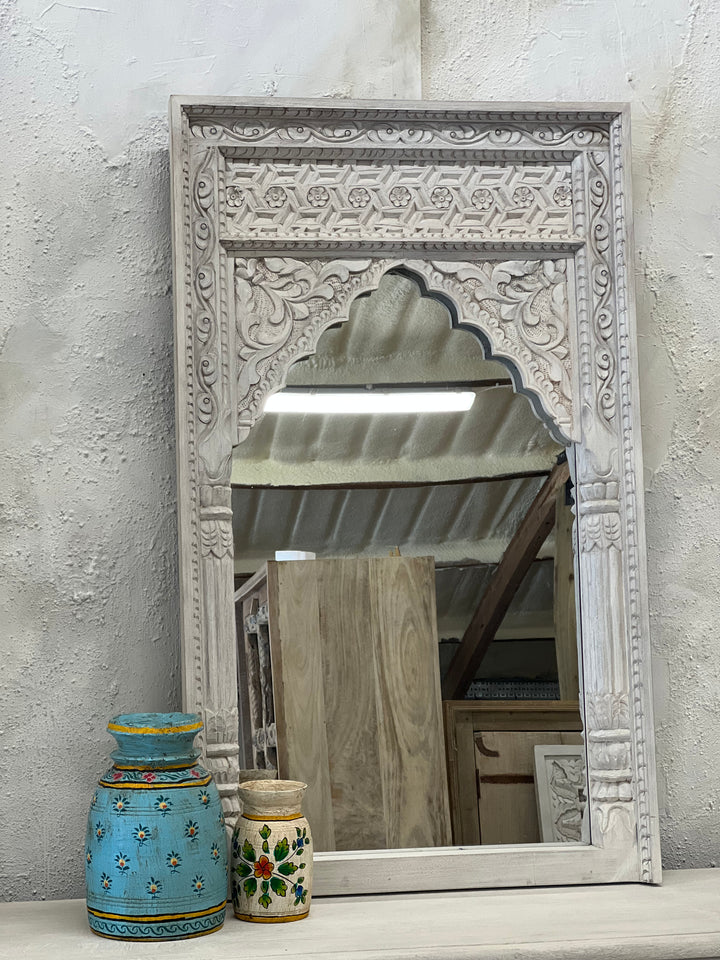 Large single arched mirror