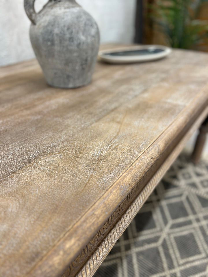 Natural Hand Carved Indian Table / Desk