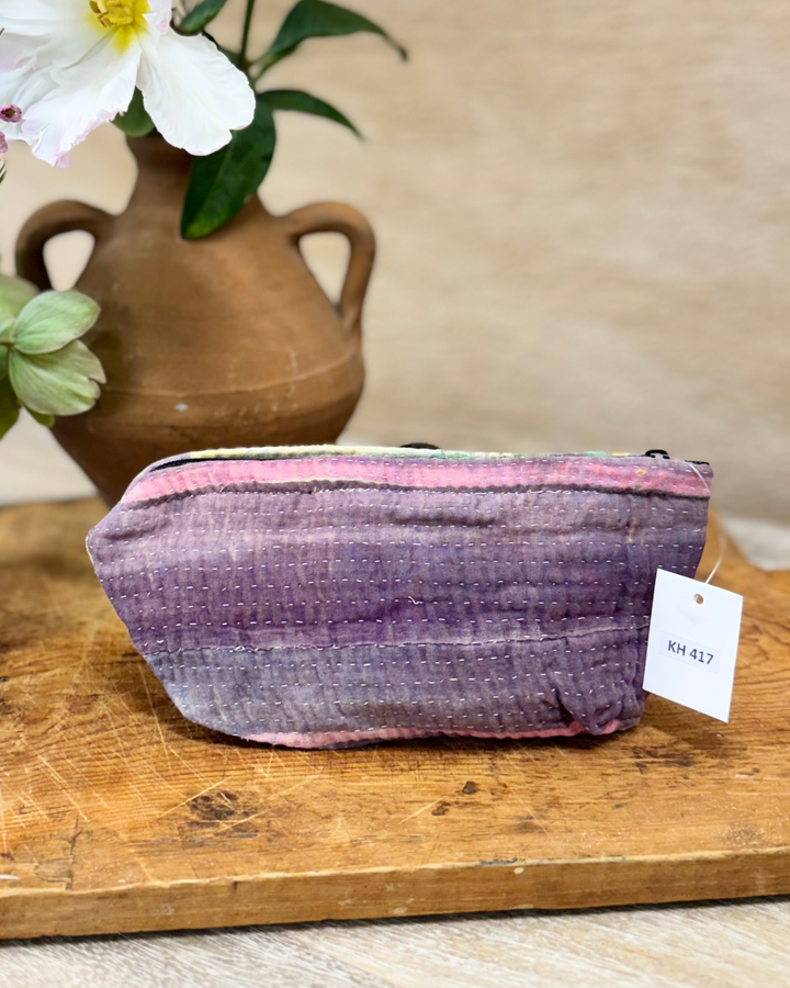 Small Wash Bag – Faded Floral with Sage & Mauve