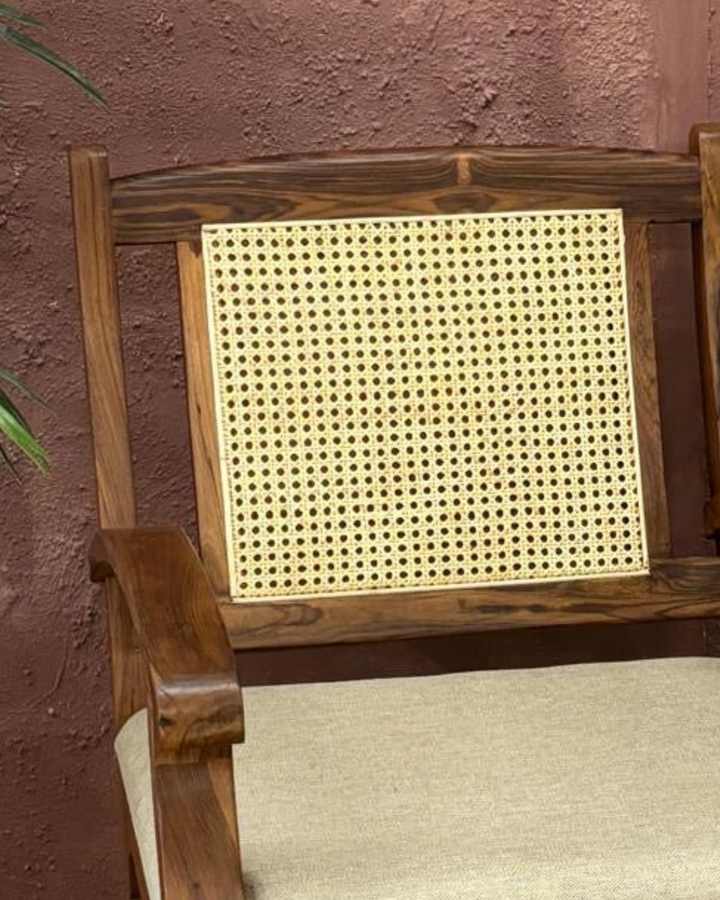 Mango Wood & Cane Chair