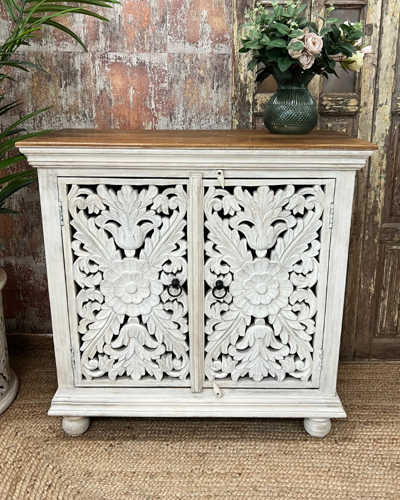 White online carved sideboard