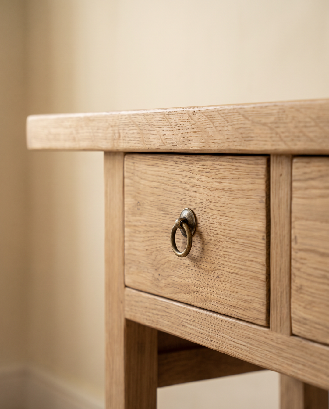 Product Title: Natural Elm 3 Drawer Console Table