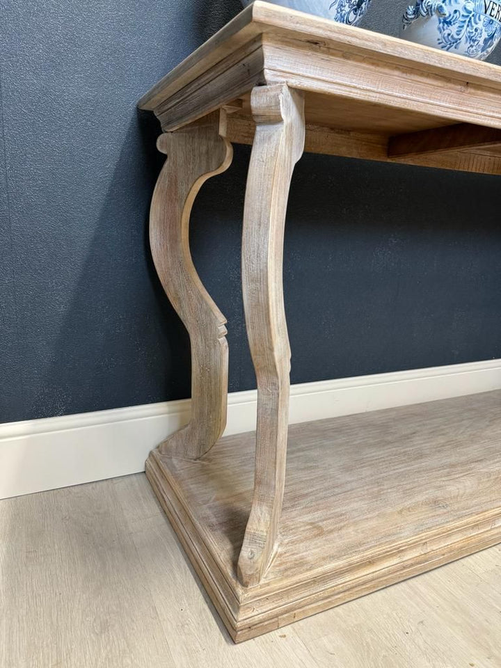 Tall Curved Leg Console Table
